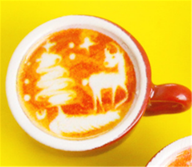 resin simulated coffee cup and plate 3d resin figurine