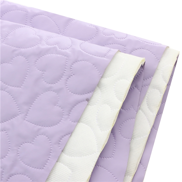 heart ultrasonic embossing PU cotton fabric 6#purple,50*150cm(19.7*59.1