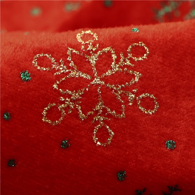 two-sided micro elasticity glitter christmas snowflake faux linen