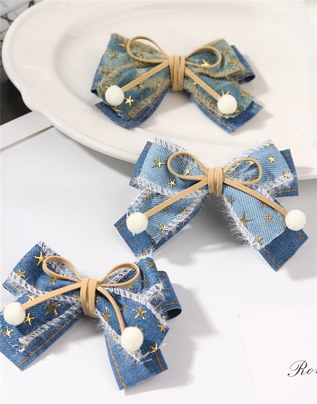 lock edge hot stamping star denim ribbon