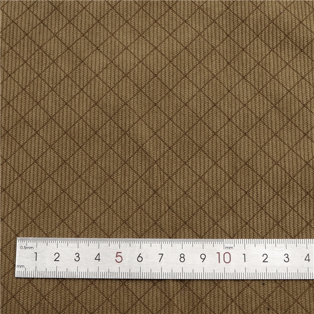 plain diamond patterned corduroy fabric