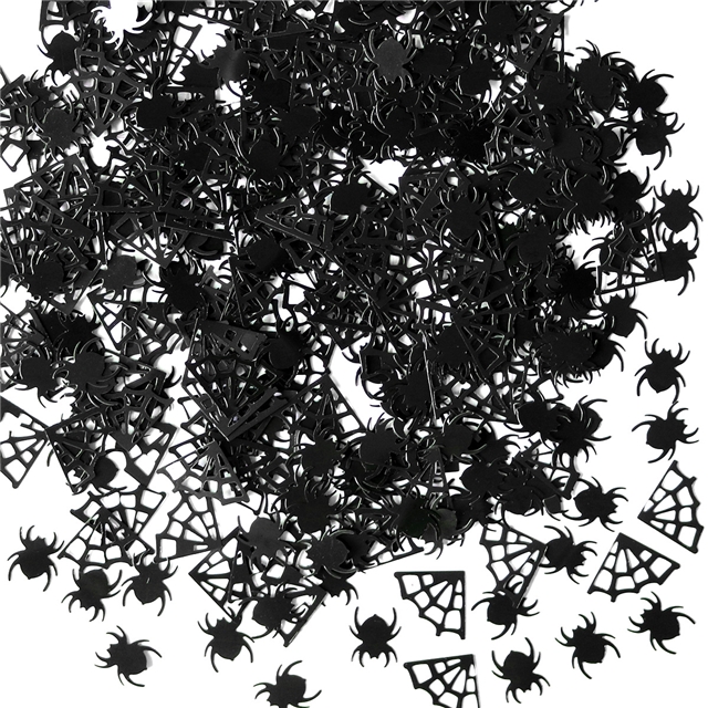 pvc halloween paper scraps ghost bats spider webs pvc glitter packaging filler