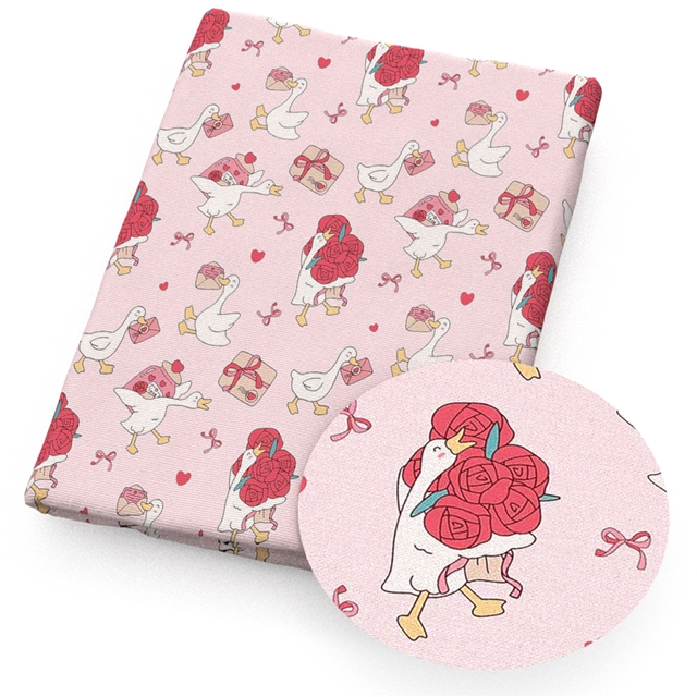 polyester cotton swan series polyester cotton fabric set (4 pcs/set)