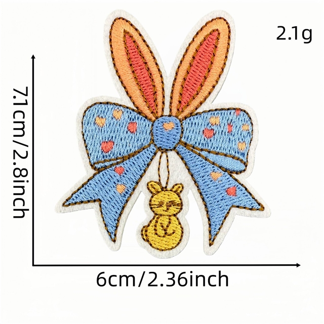 back with glue easter bow series embroidery patch (back with glue)