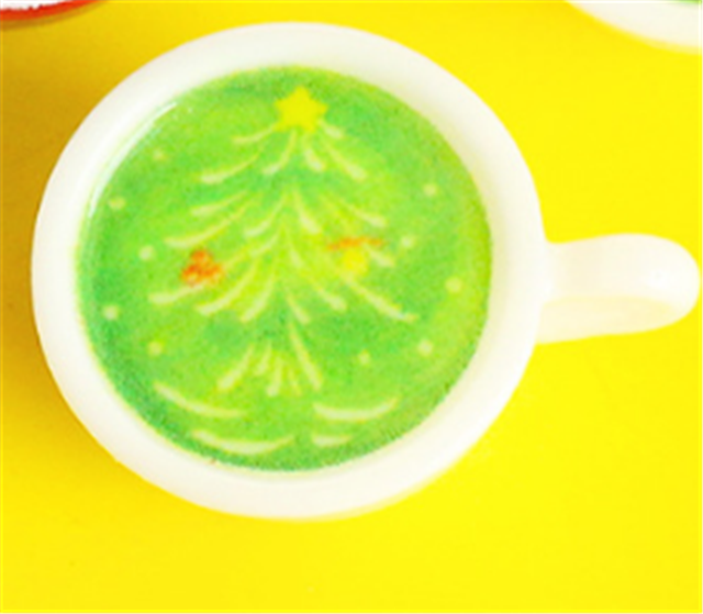 resin simulated coffee cup and plate 3d resin figurine