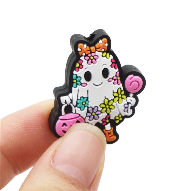 silicone halloween ghost silicone bead