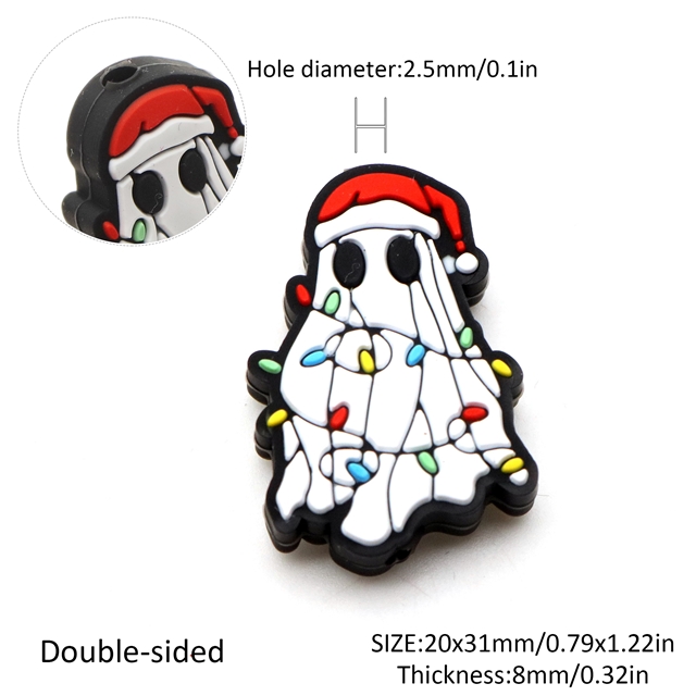 silicone halloween ghost silicone bead
