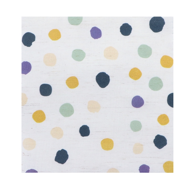 colorful polka dot cotton linen digital printing fabric