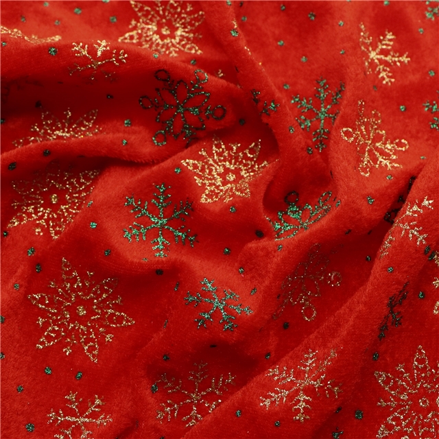 two-sided micro elasticity glitter christmas snowflake faux linen