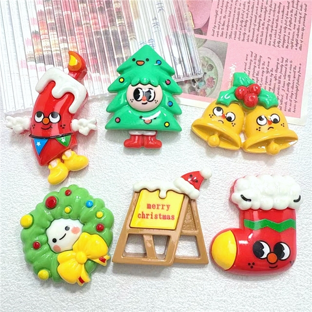 resin cartoon christmas tree large 3d resin accessories