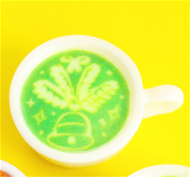 resin simulated coffee cup and plate 3d resin figurine