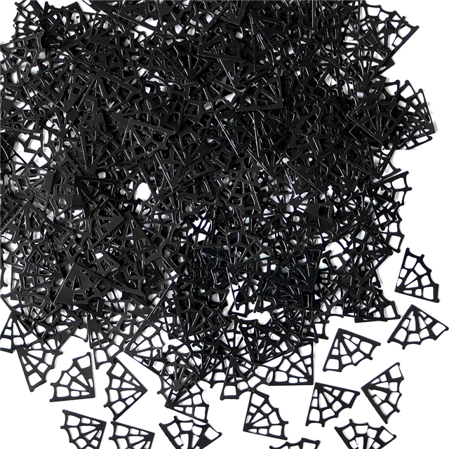 pvc halloween paper scraps ghost bats spider webs pvc glitter packaging filler