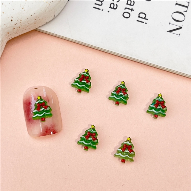 resin christmas series mini 3d resin nail accessories