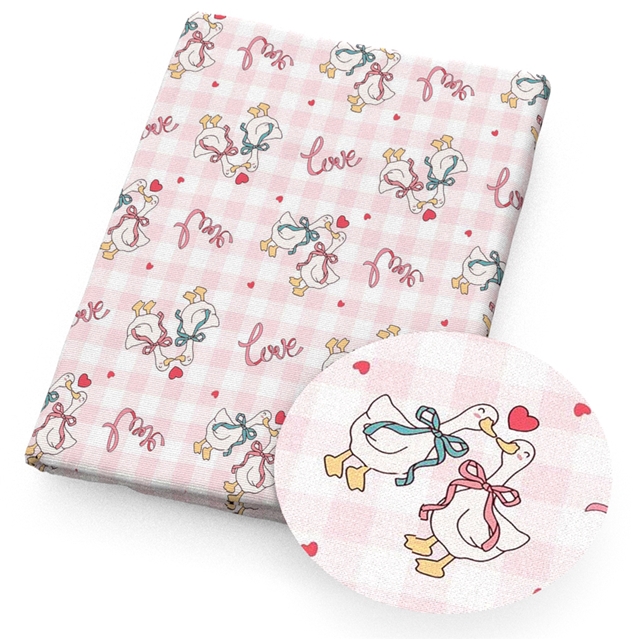 polyester cotton swan series polyester cotton fabric set (4 pcs/set)