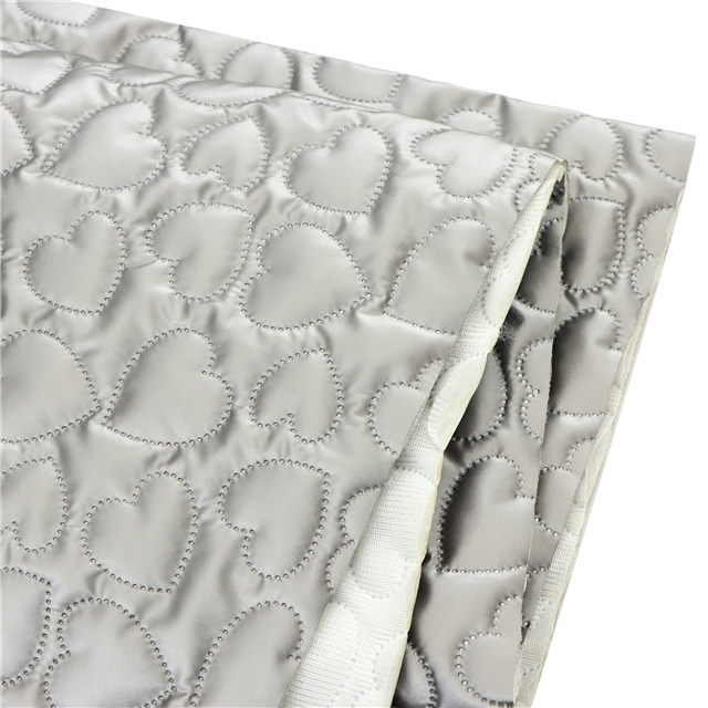 heart ultrasonic embossing PU cotton fabric 12#dark gray,50*150cm(19.7*59.1