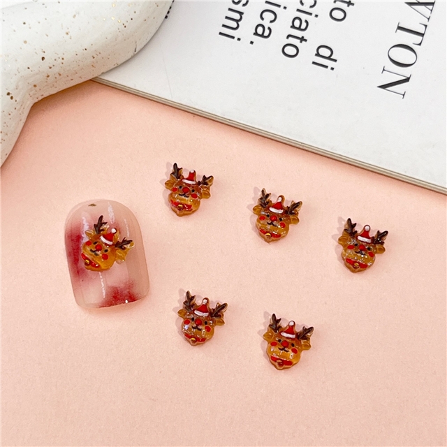 resin christmas series mini 3d resin nail accessories