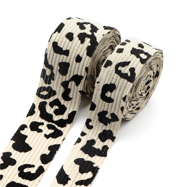 leopard corduroy tape