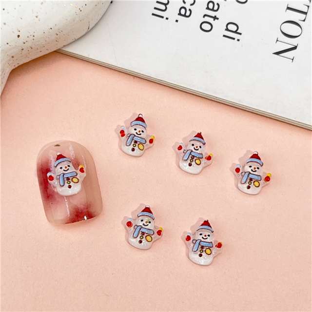 resin christmas series mini 3d resin nail accessories