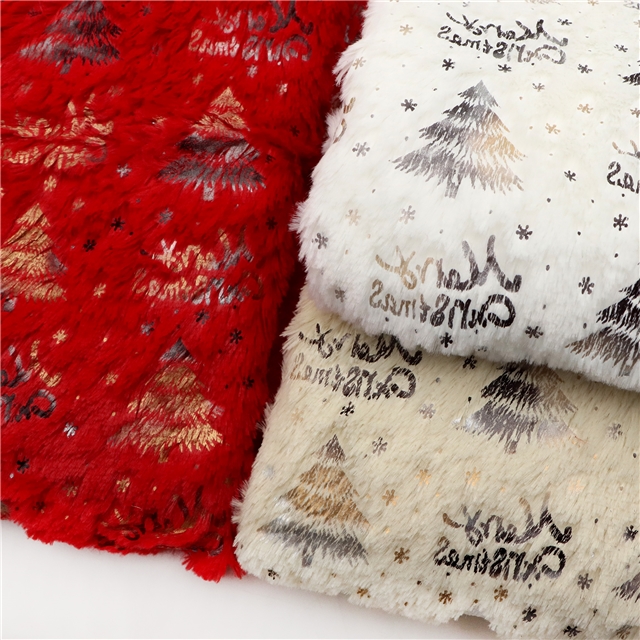 christmas tree letter velvet fabric
