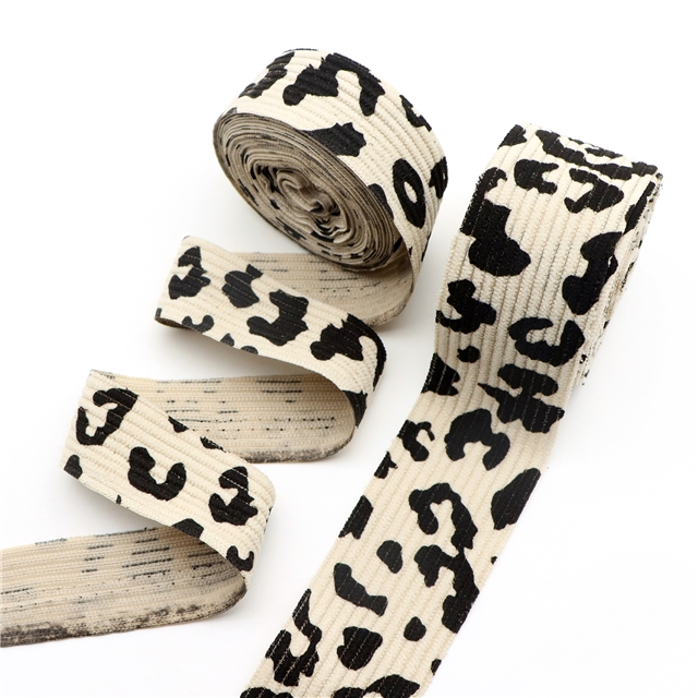 leopard corduroy tape