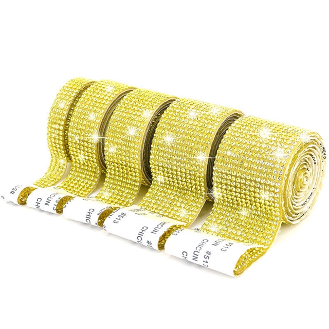 self adhesive rhinestone ribbon strips