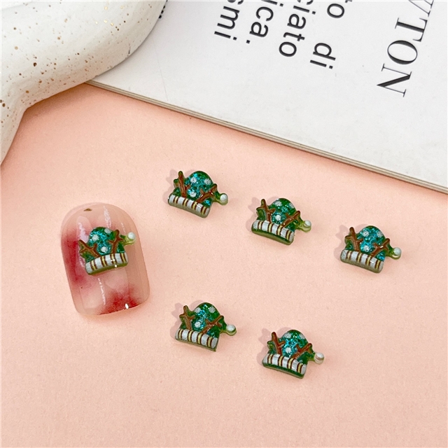 resin christmas series mini 3d resin nail accessories