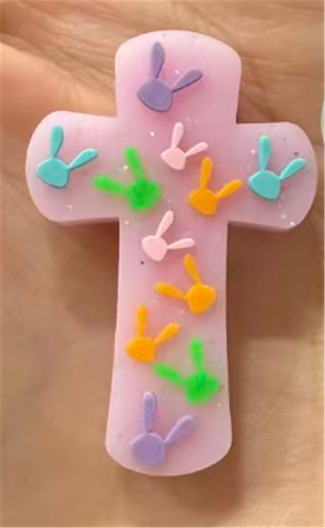 silicone rabbit head cross silicone beads