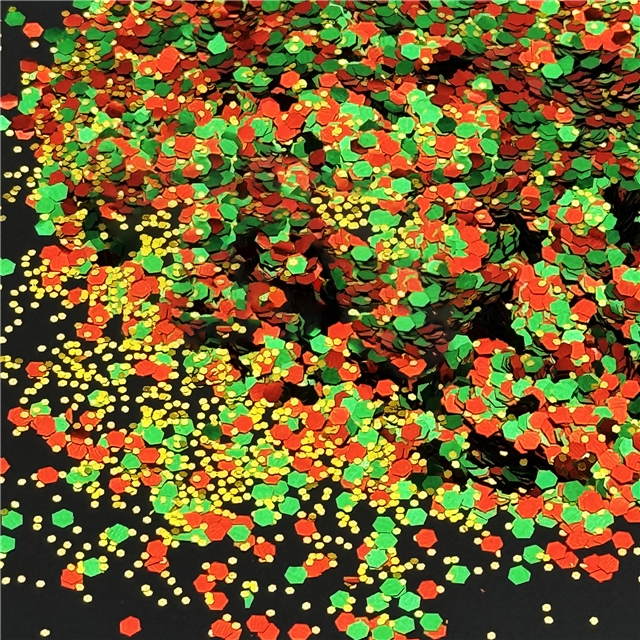 mixed color glitter packaging filler(OPP bag packaging)
