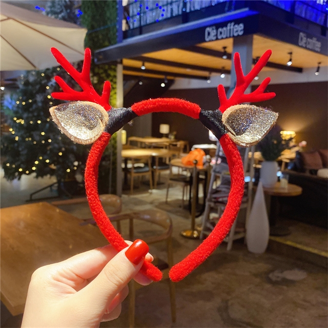 fabric christmas antler headband