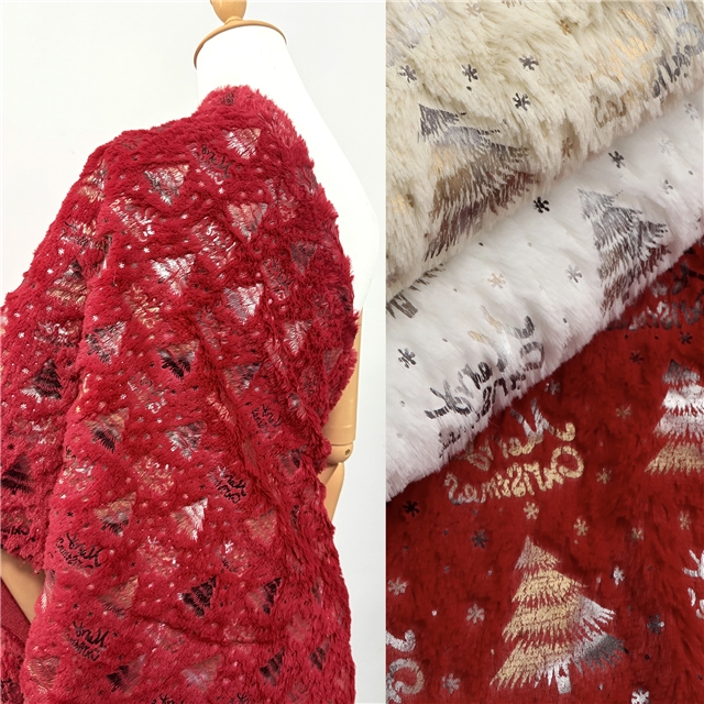 christmas tree letter velvet fabric