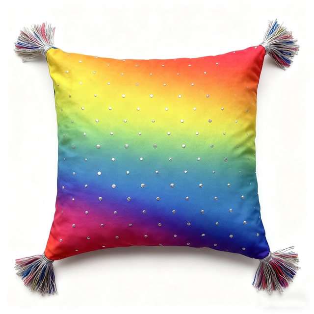 hot stamping 2 ways gainbow gradient knit fabric