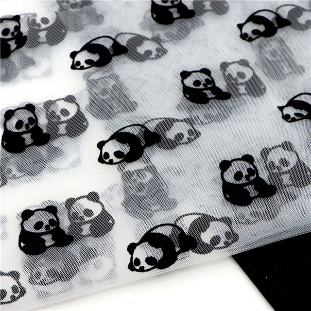 velvet panda mesh fabric