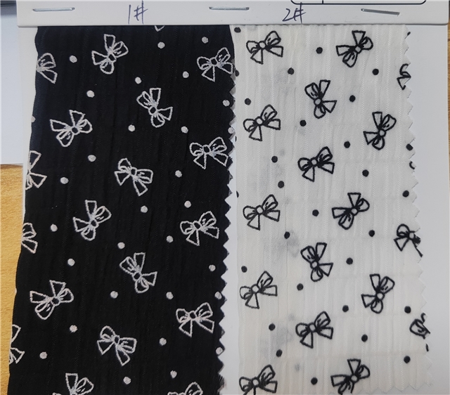 wrinkled watermark dot bow chiffon fabric