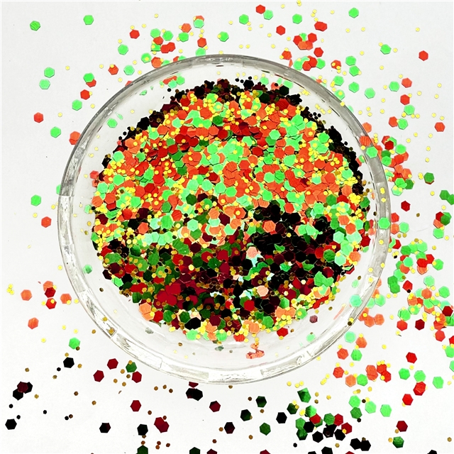 mixed color glitter packaging filler(OPP bag packaging)