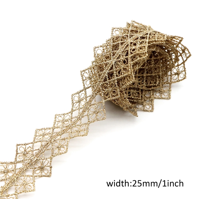 gold and silver thread double sided gold thread embroidery hollow lace