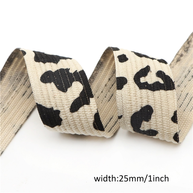 leopard corduroy tape