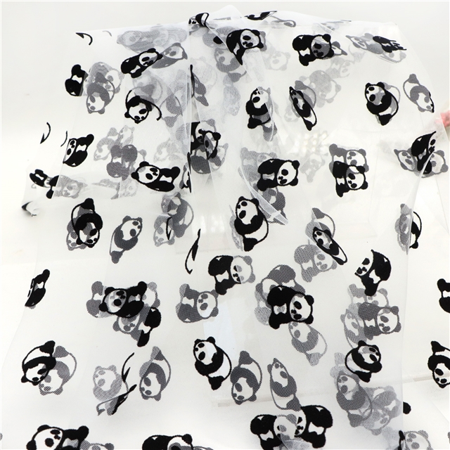 velvet panda mesh fabric