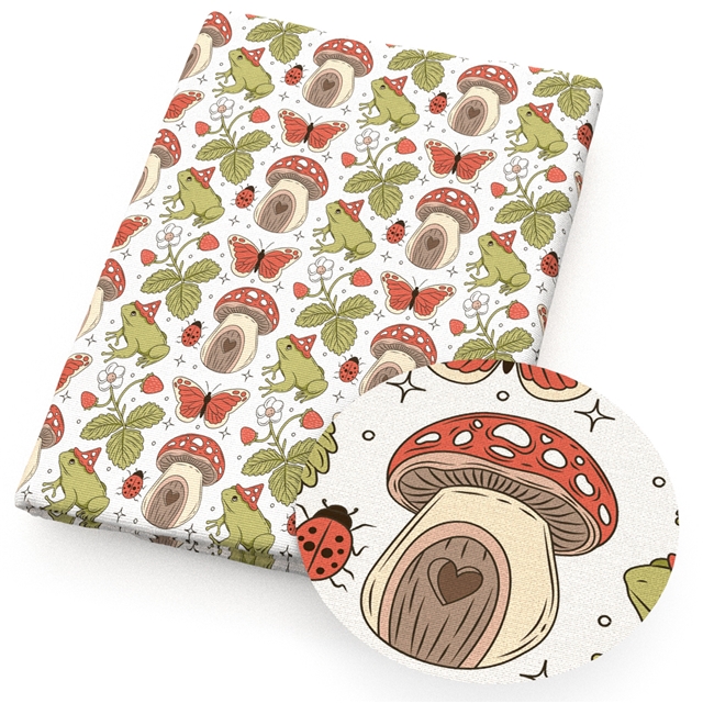 polyester cotton frog series polyester cotton fabric set (4 pcs/set)