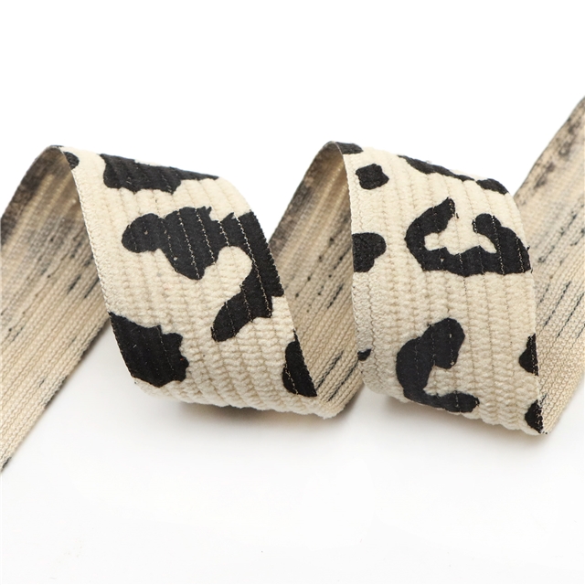 leopard corduroy tape