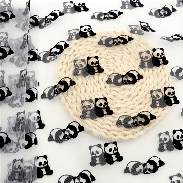 velvet panda mesh fabric