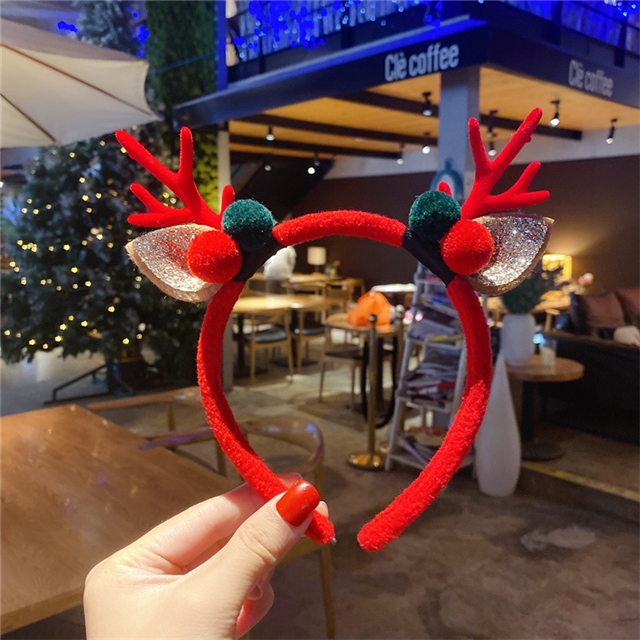 fabric christmas antler headband