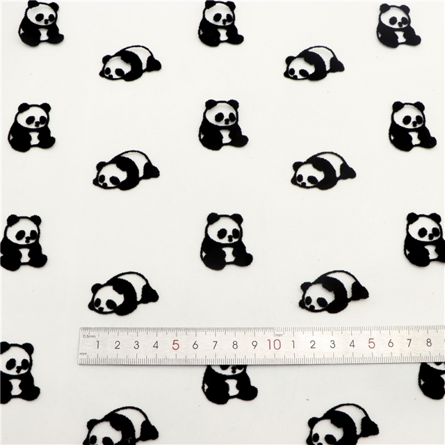velvet panda mesh fabric