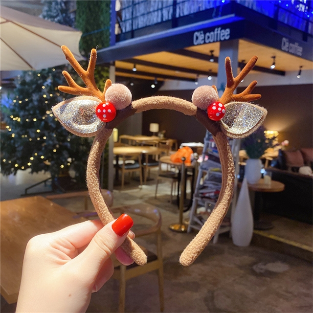 fabric christmas antler headband