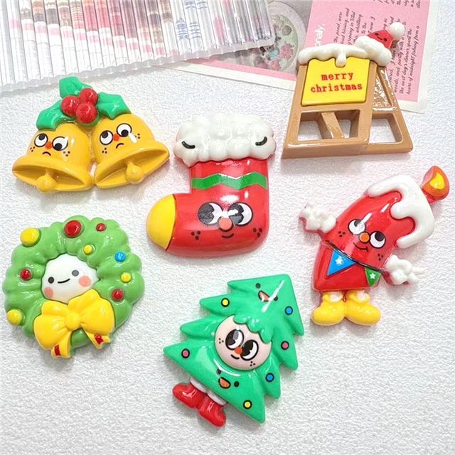 resin cartoon christmas tree large 3d resin accessories