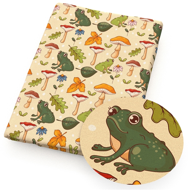 polyester cotton frog series polyester cotton fabric set (4 pcs/set)