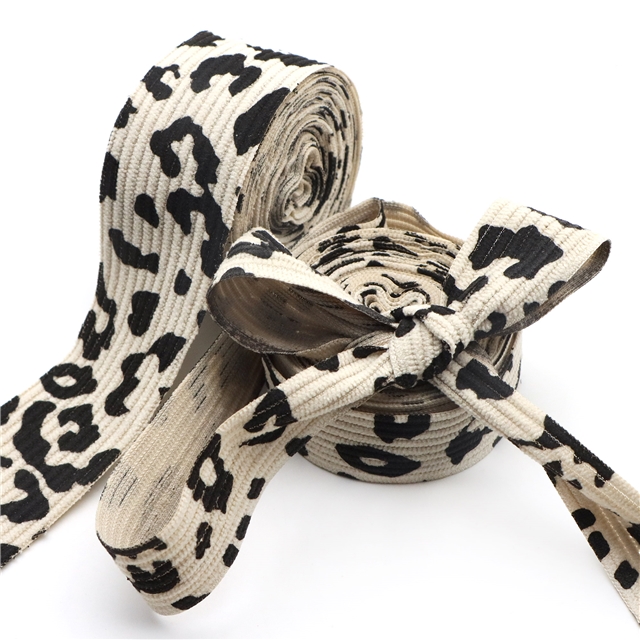 leopard corduroy tape