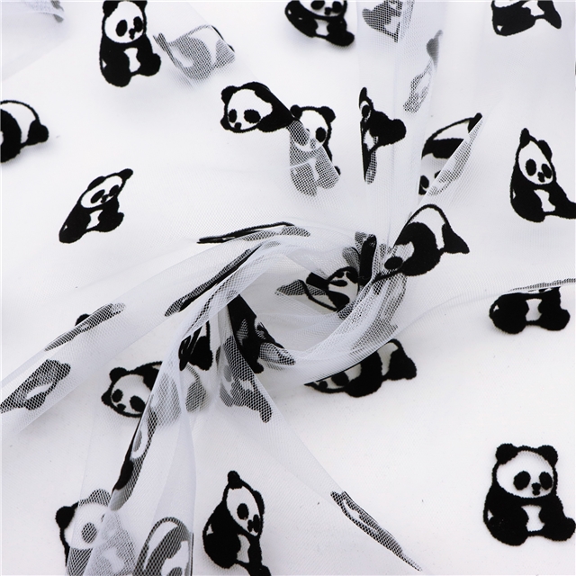 velvet panda mesh fabric