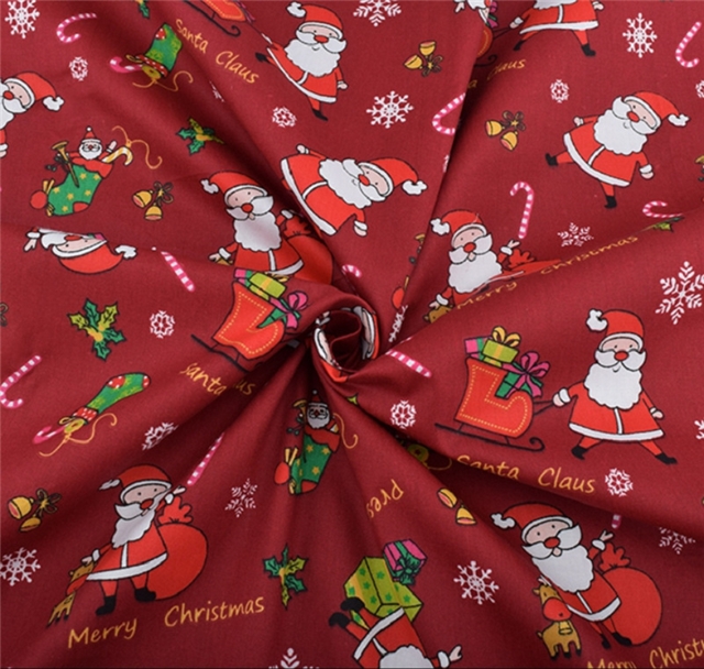 100% cotton christmas series cotton printed fabric set (8pcs/set)