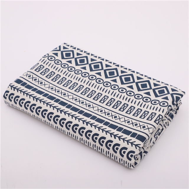 ethnic style geometric printed cotton and linen fabric