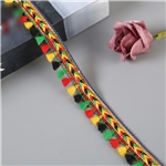2.5cm colorful tassel lace